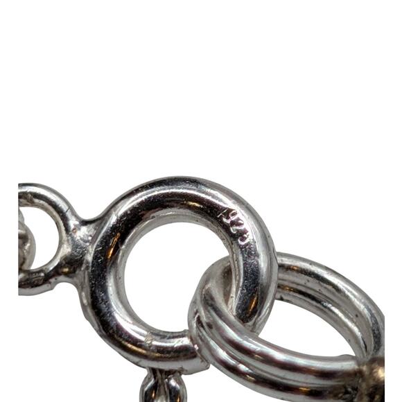 925 Sterling Peacock Coin Pearl Bracelet - Picture 3 of 8